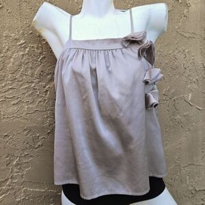 Elegant Beige Women's Top with Floral Accents